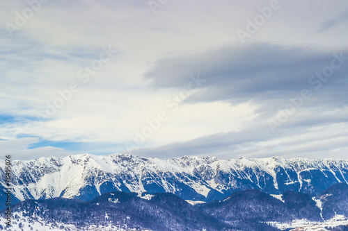 Mountain landscape in winter time