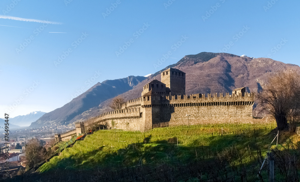 Fototapeta premium Bellinzona, Montebello Castle