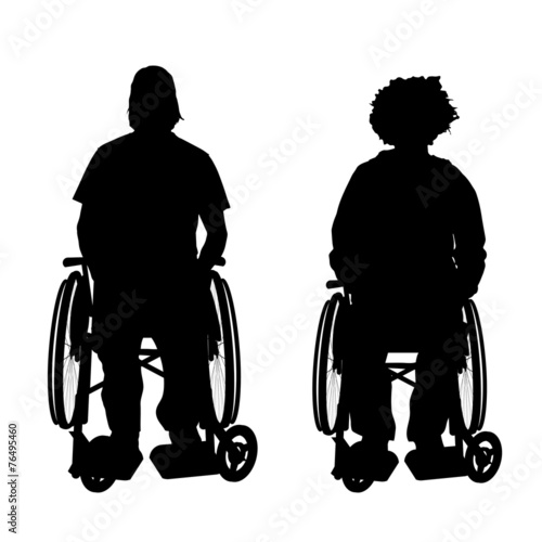 Vector silhouettes of couple.