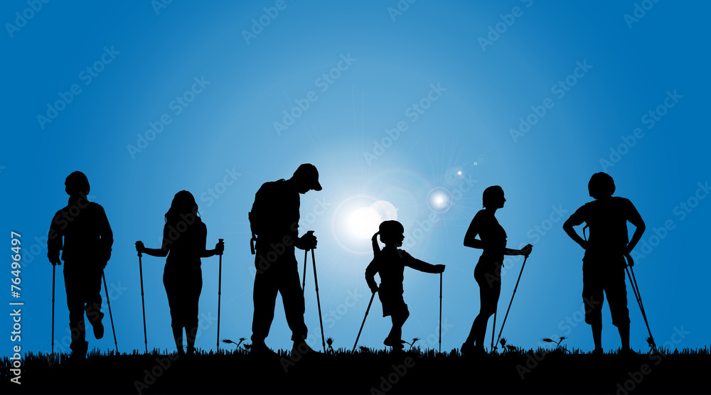 Vector silhouettes of people. Vector silhouettes of people.