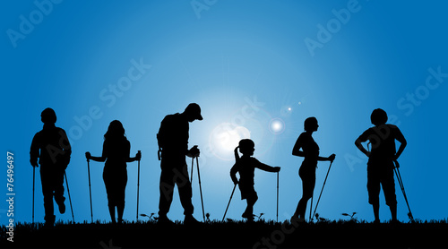 Vector silhouettes of people.