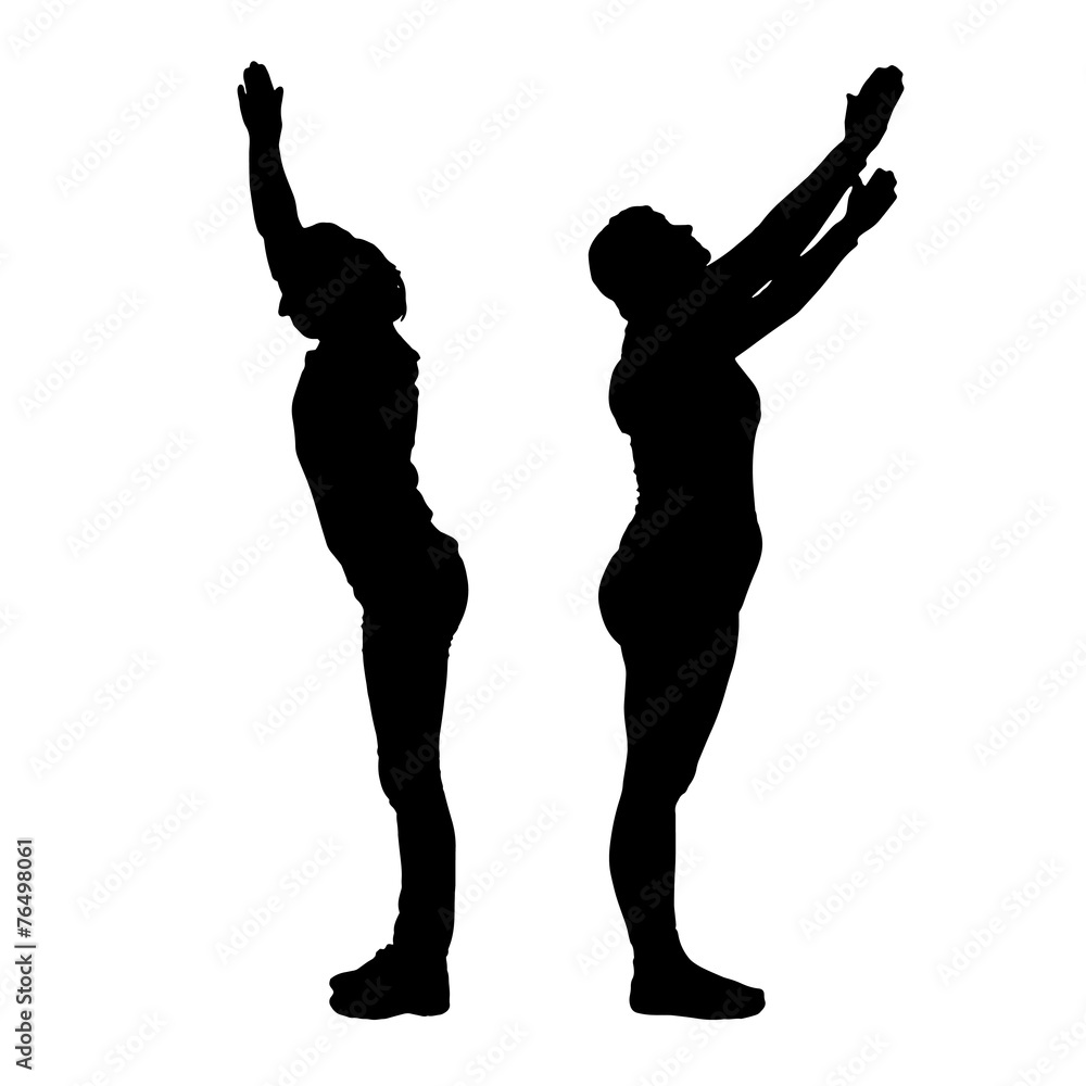 Vector silhouette of a couple. Vector silhouette of a couple.
