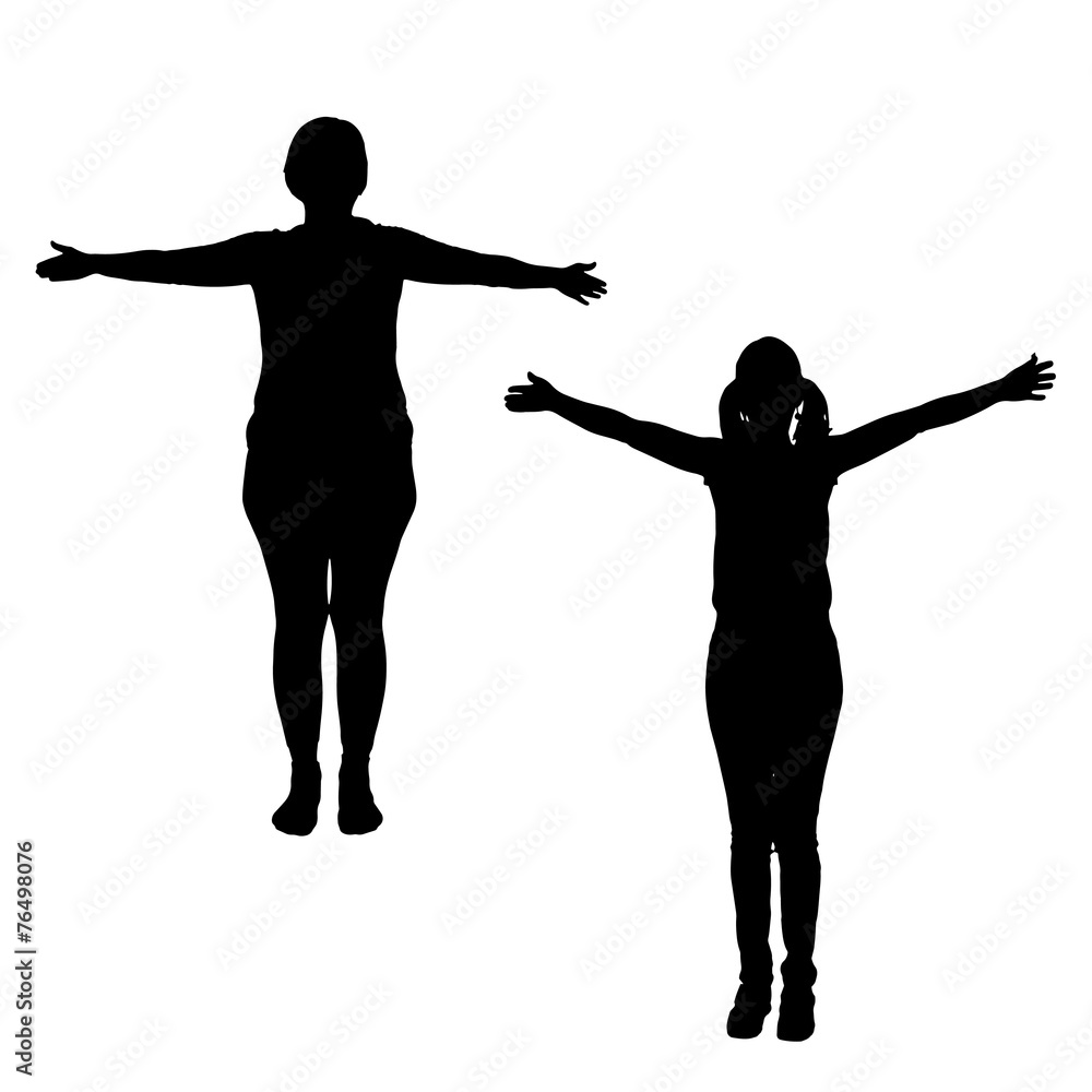 Vector silhouette of a couple. Vector silhouette of a couple.