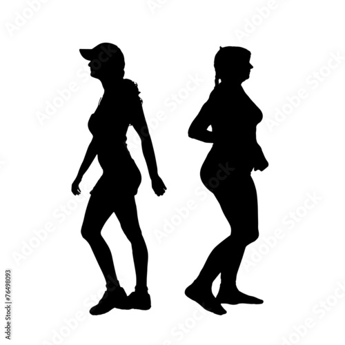 Vector silhouette of a couple.