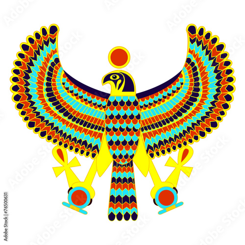 Ancient egyptian symbol of Horus the falcon god