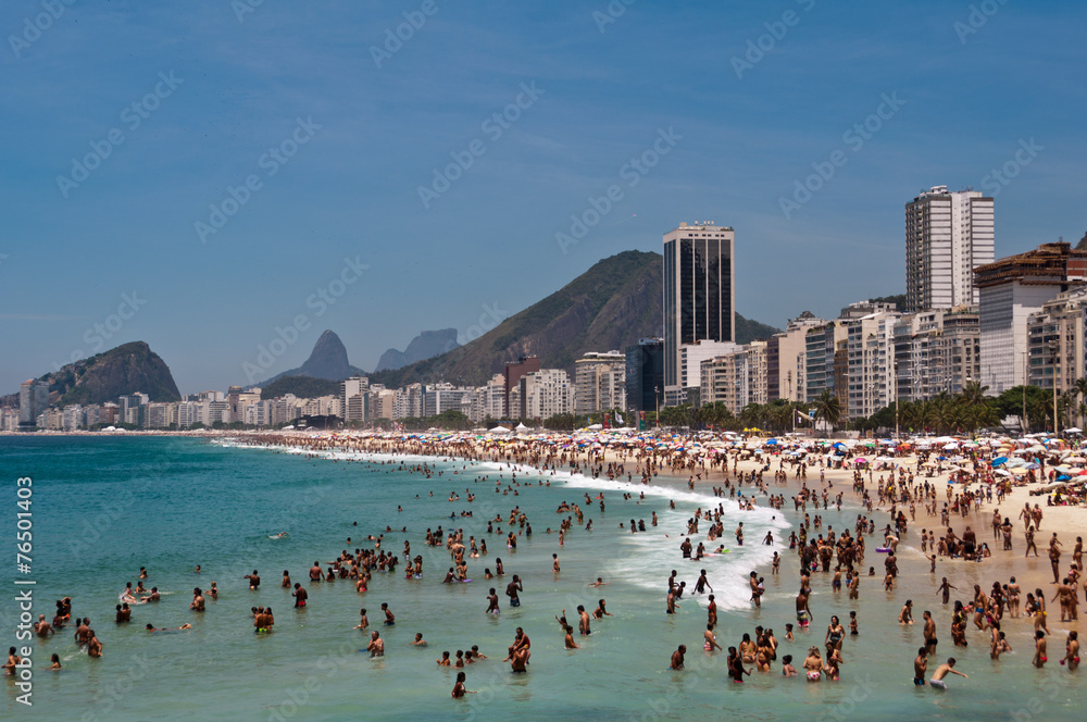 View of Copacabana Beach in Rio de Janeiro View of Copacabana Beach in Rio de Janeiro