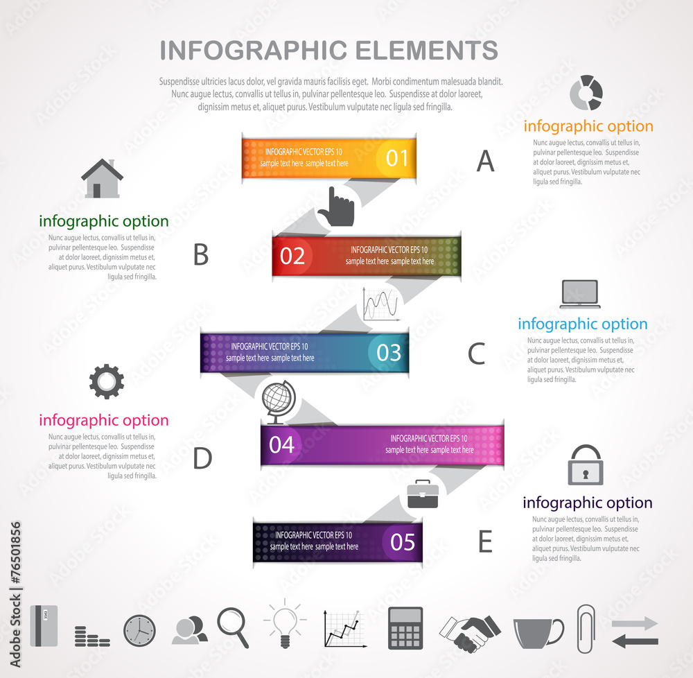 Obraz premium Stripes option infographic