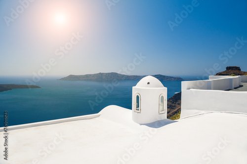 White architecture on Santorini island, GreeceWhite architecture