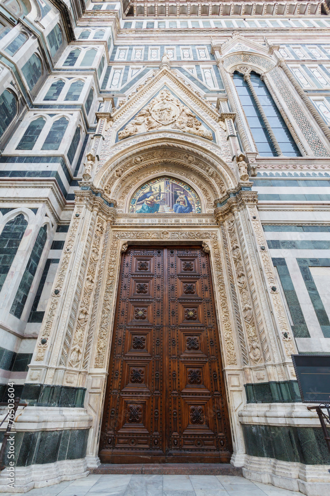 vintage door to Basilica of Santa Maria Novella