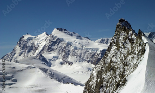 Alps - Monte Rossa Peak from ascent to Allalingorn peak