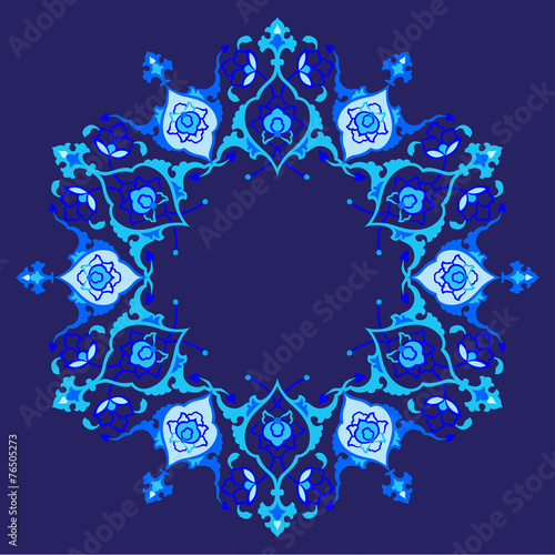 blue artistic ottoman pattern series fifty eight