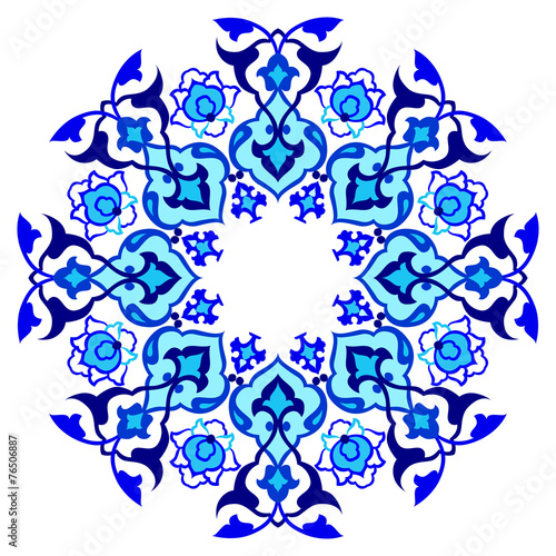 blue artistic ottoman pattern series sixty