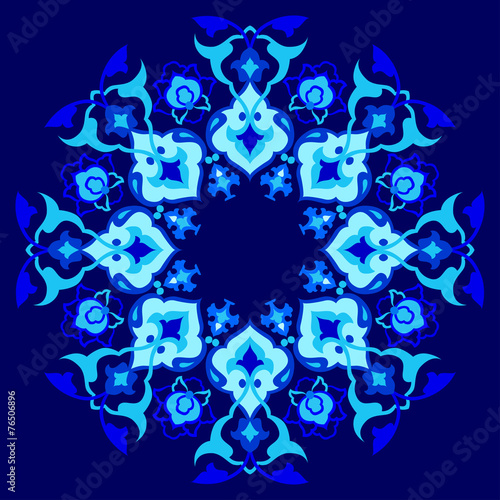 blue artistic ottoman pattern series sixty one