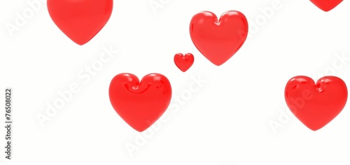 Hearts with white background photo