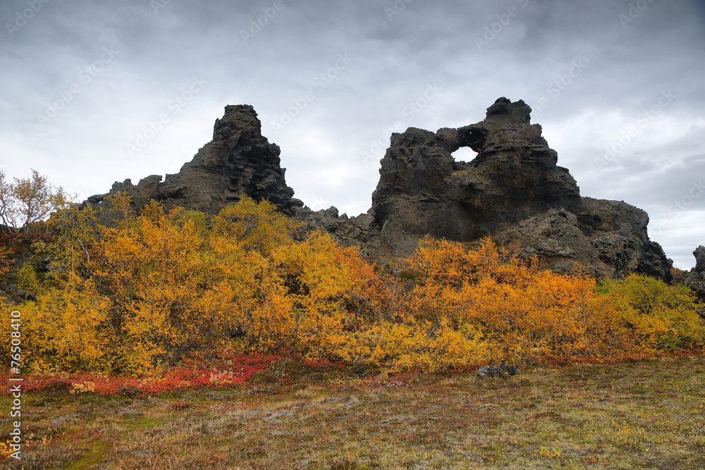 Dimmuborgir area in autumn Dimmuborgir area in autumn