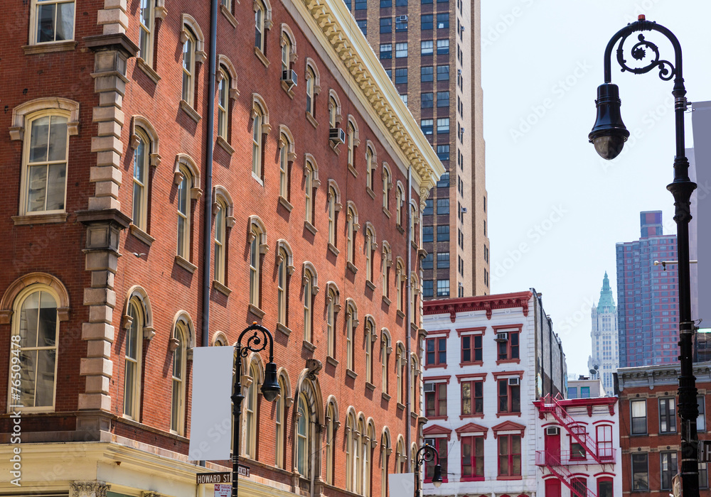 Obraz premium Soho building facades in Manhattan New York City