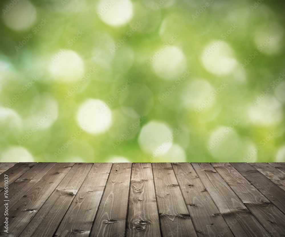 wooden planks on bokeh background wooden planks on bokeh background