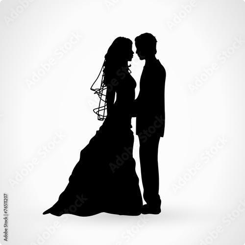 Brautpaar Hochzeitspaar Vektor Silhouette