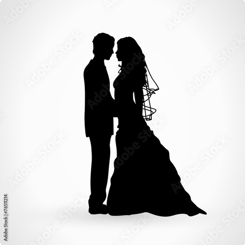 Brautpaar Hochzeitspaar Vektor Silhouette