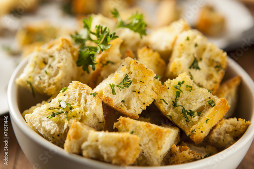 Fresh Homemade French Croutons photo