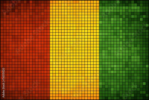 Abstract Mosaic Flag of Guinea