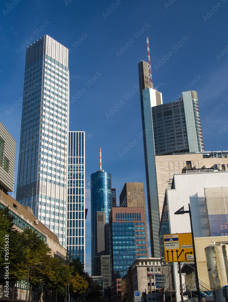 Obraz premium W centrum Frankfurtu w Niemczech