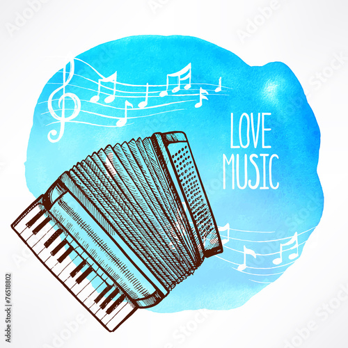 background with accordion