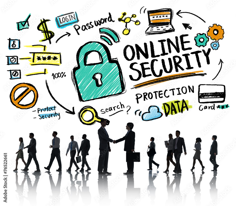 Obraz premium Online Security Protection Internet Safety Business Concept