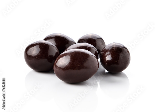 chocolate balls isolated on a white background