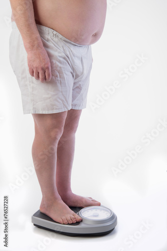 Fat Male on Scale photo
