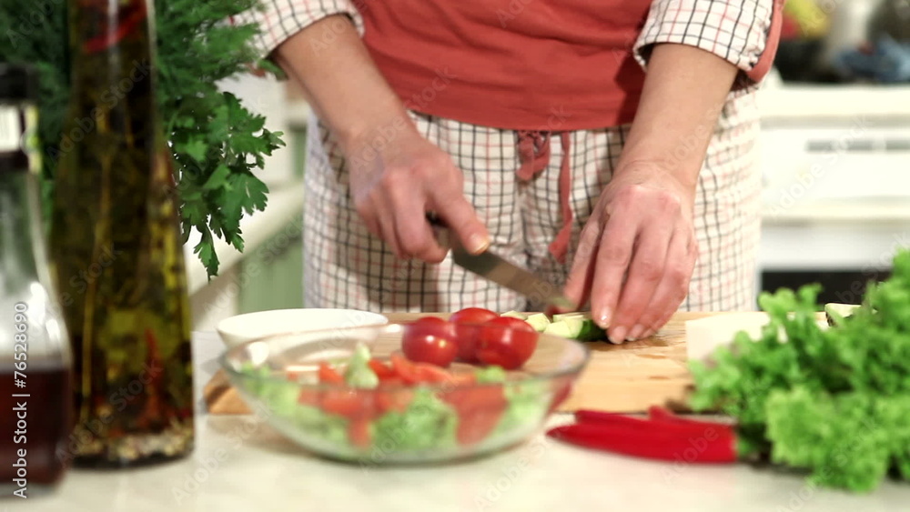 Preparation of salad with tomatoes. part 3 Preparation of salad with tomatoes. part 3