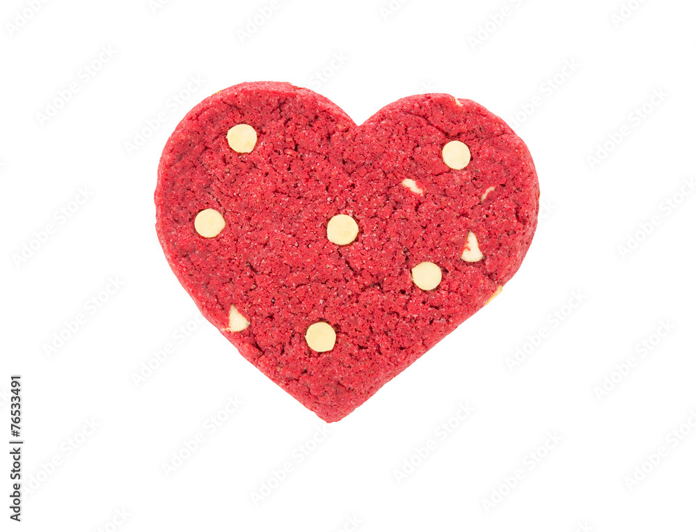 Fototapeta premium Red heart cookie