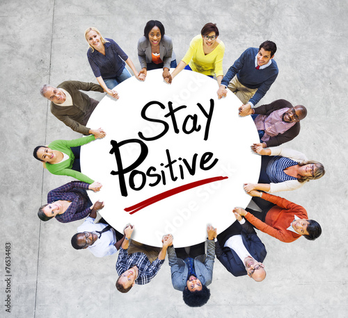 Bild auf Leinwand Aerial View People Community Stay Positive Optimistic Concept