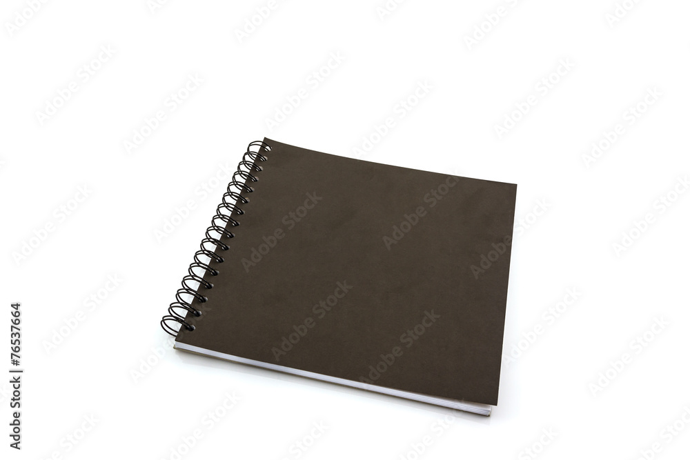 Black sketch book on white background. Black sketch book on white background.