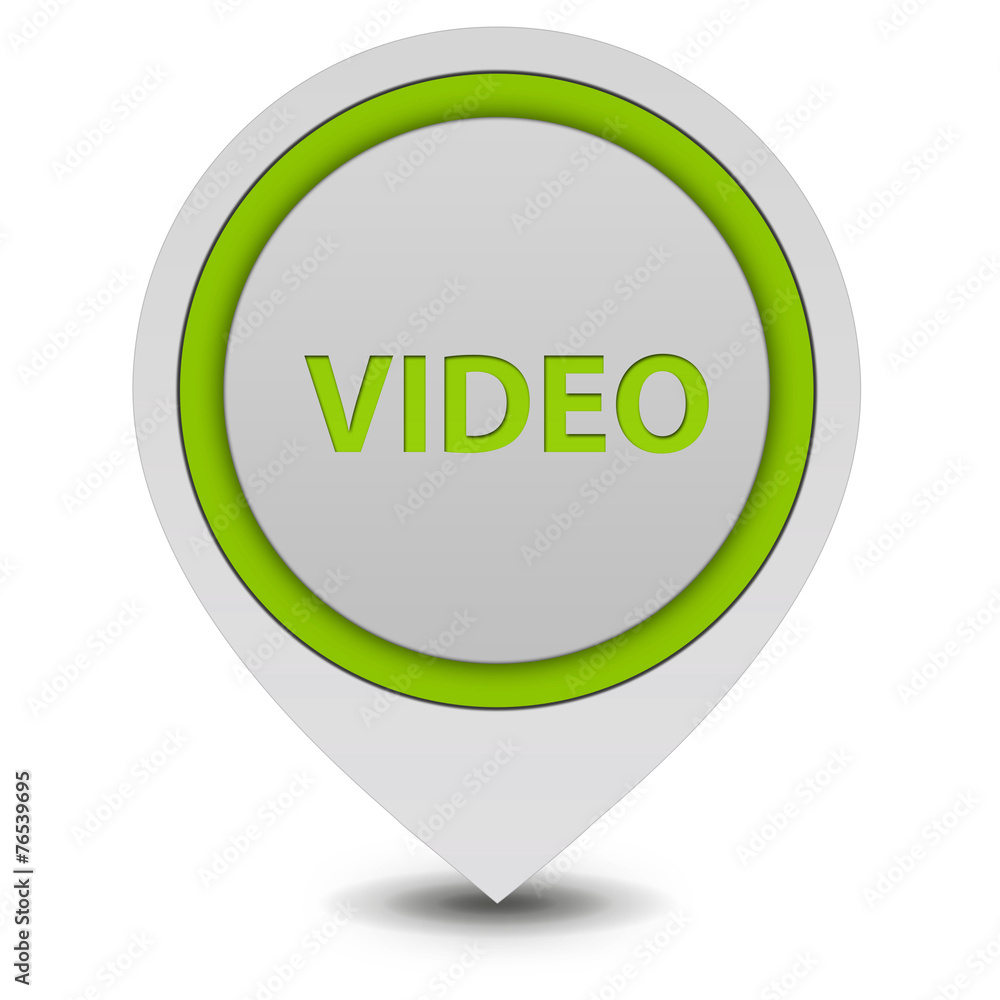 video pointer icon on white background video pointer icon on white background