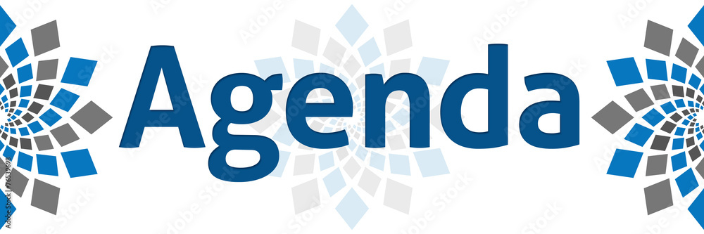 Agenda Blue Grey Square Element Banner Agenda Blue Grey Square Element Banner