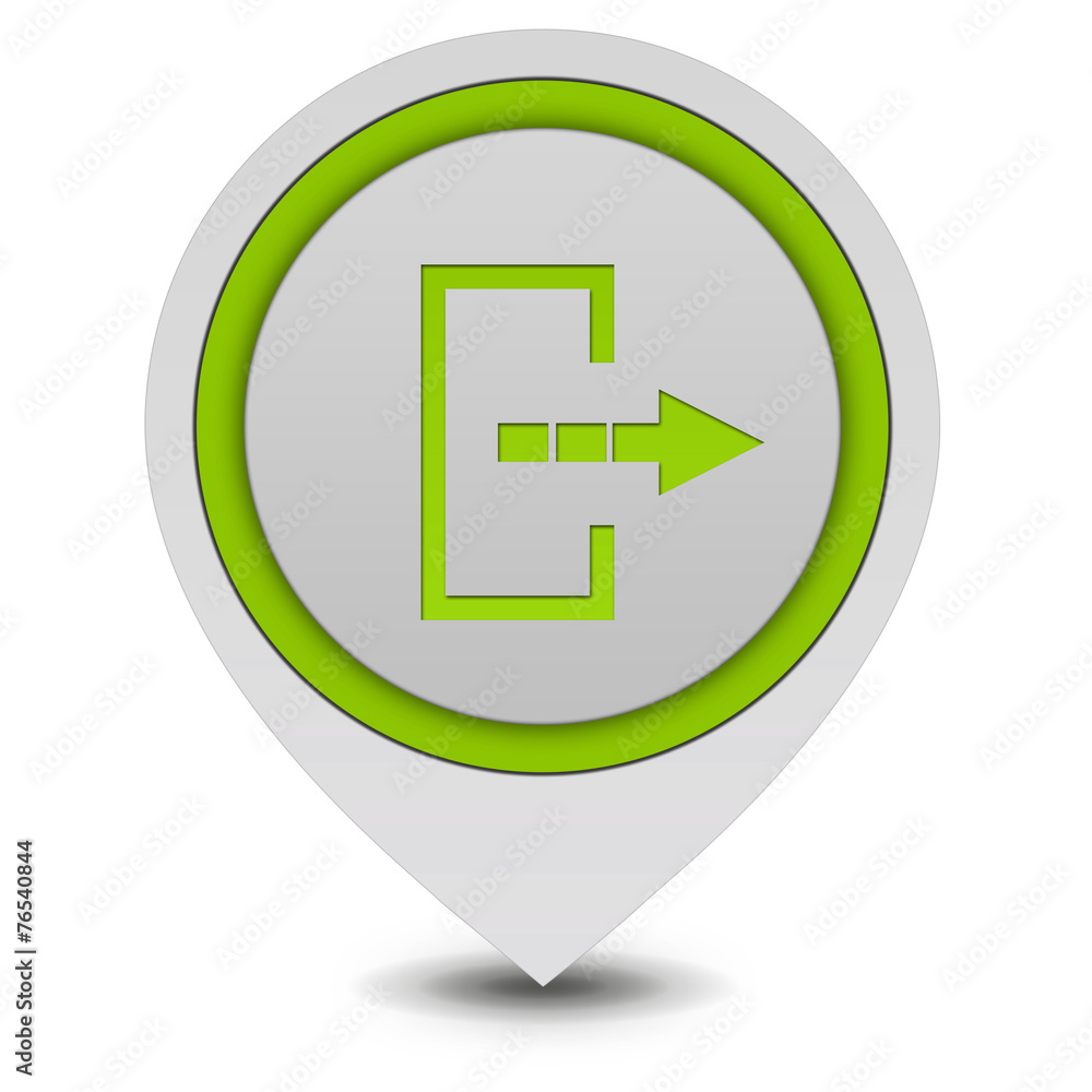 Logout pointer icon on white background Logout pointer icon on white background