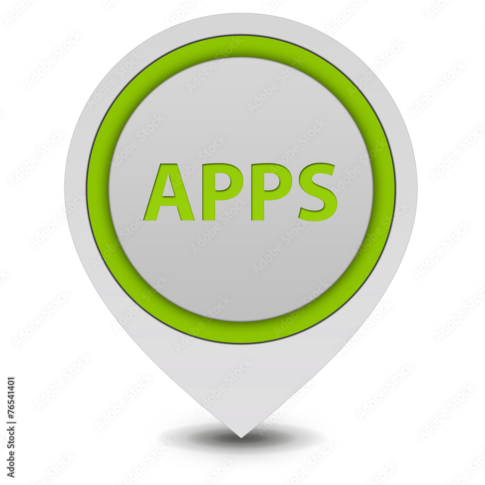 Apps pointer icon on white background Apps pointer icon on white background