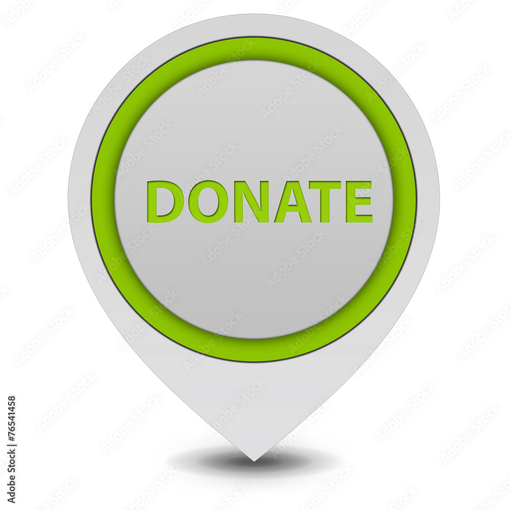 Donate pointer icon on white background Donate pointer icon on white background