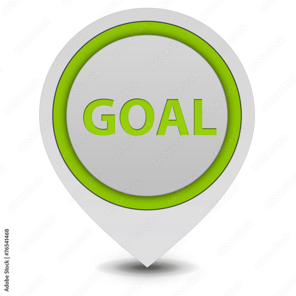 Goal pointer icon on white background Goal pointer icon on white background