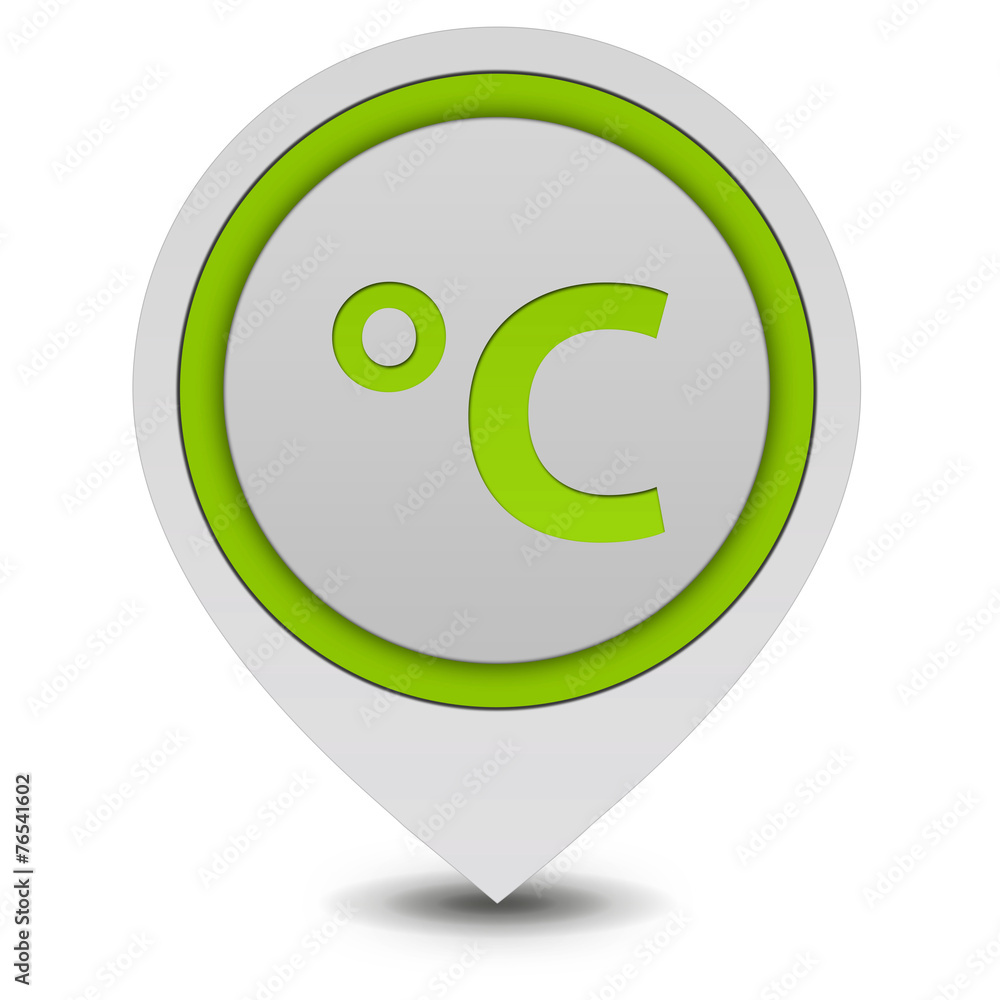 Celsius pointer icon on white background Celsius pointer icon on white background