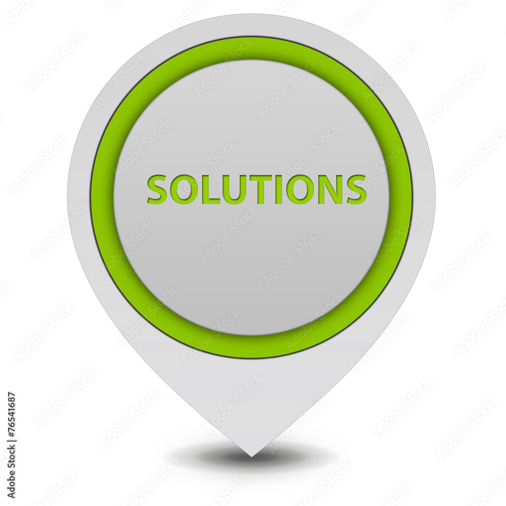 Solutions pointer icon on white background