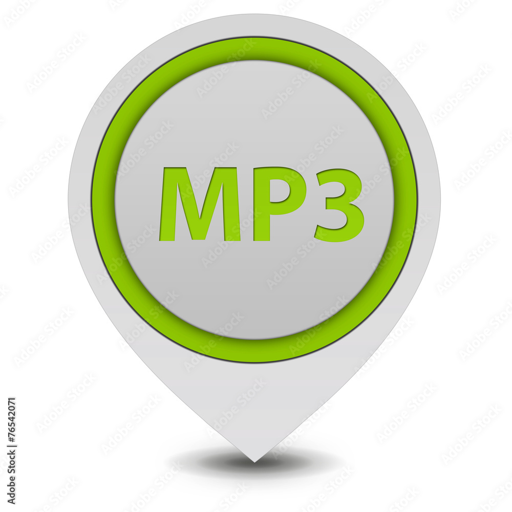 MP3 pointer icon on white background MP3 pointer icon on white background