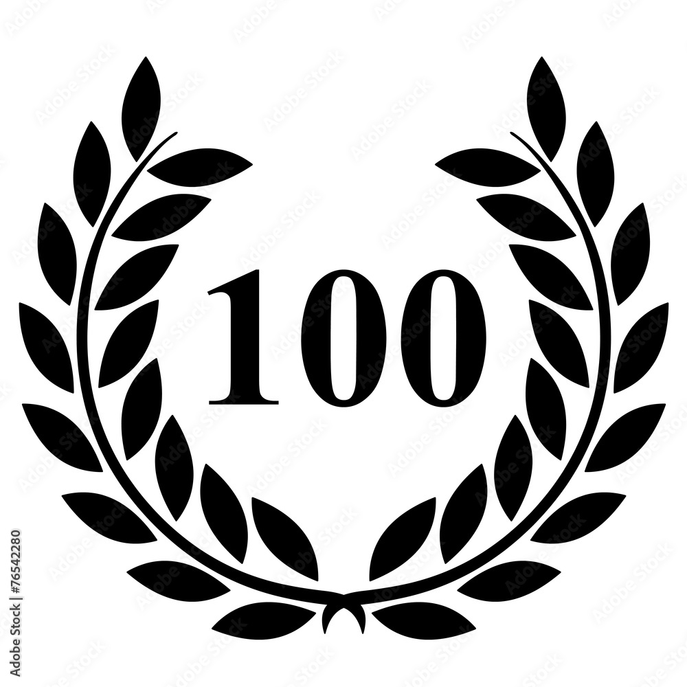 Lauriers 100 sur fond blanc
