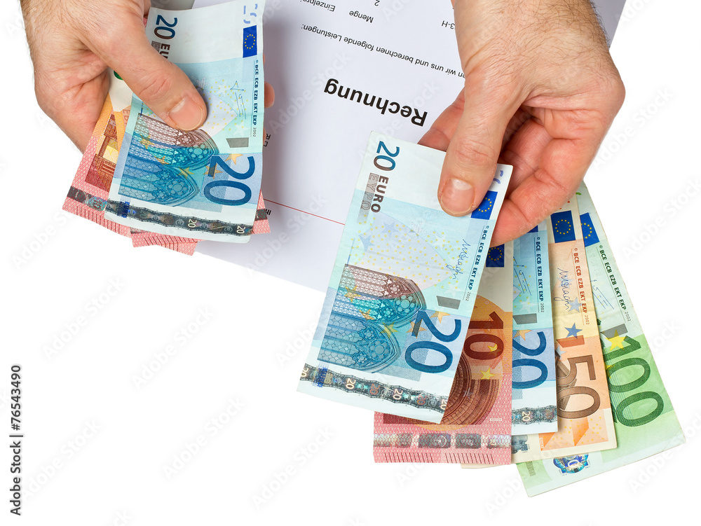 Rechnung bar bezahlen Stock Photo Adobe Stock