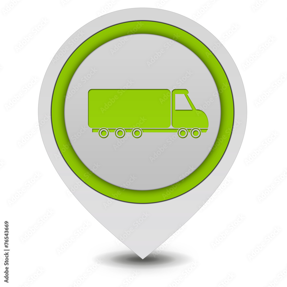 Truck pointer icon on white background Truck pointer icon on white background