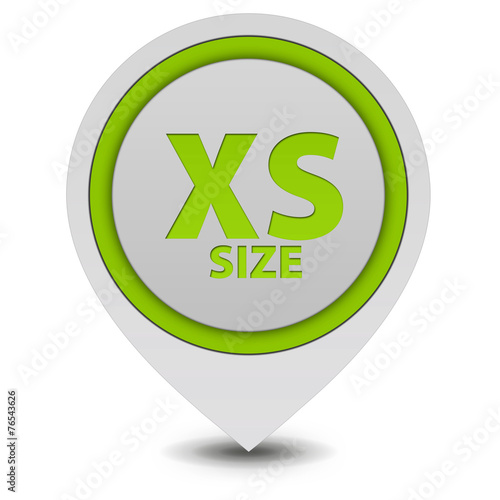 XS size pointer icon on white background