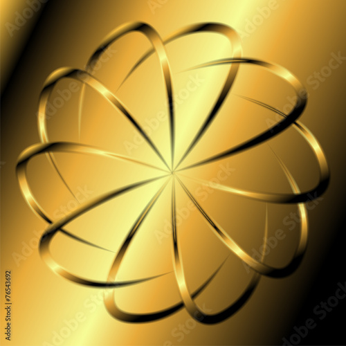 Golden swirl background template