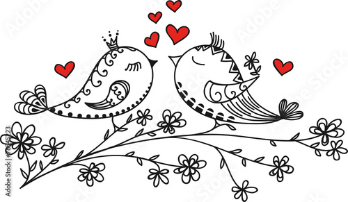 LOVE BIRDS, VALENTINE`S DAY, HEARTS