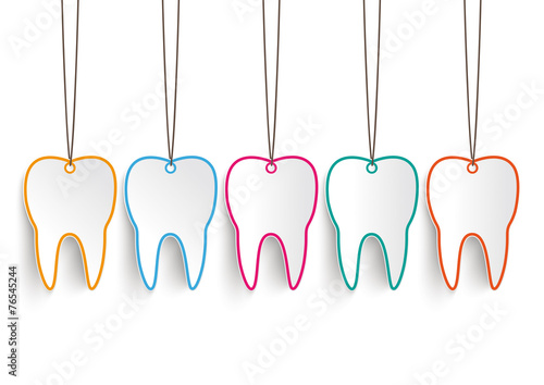 5 Toothstickers White Background